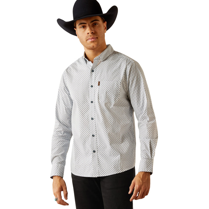 Ariat Mens Blue Maxwell Modern Fit Shirt