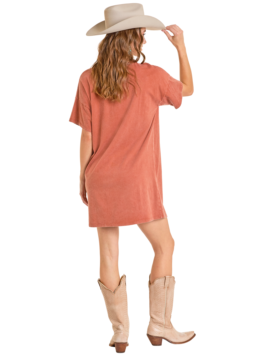 Panhandle Womens Rust Graphic T-Shirt Dress