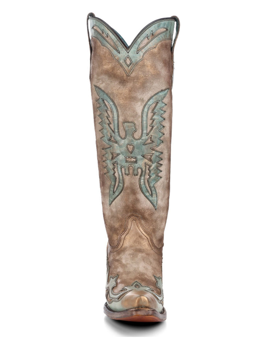 Corral Womens Turquoise Eagle Overlay Boots