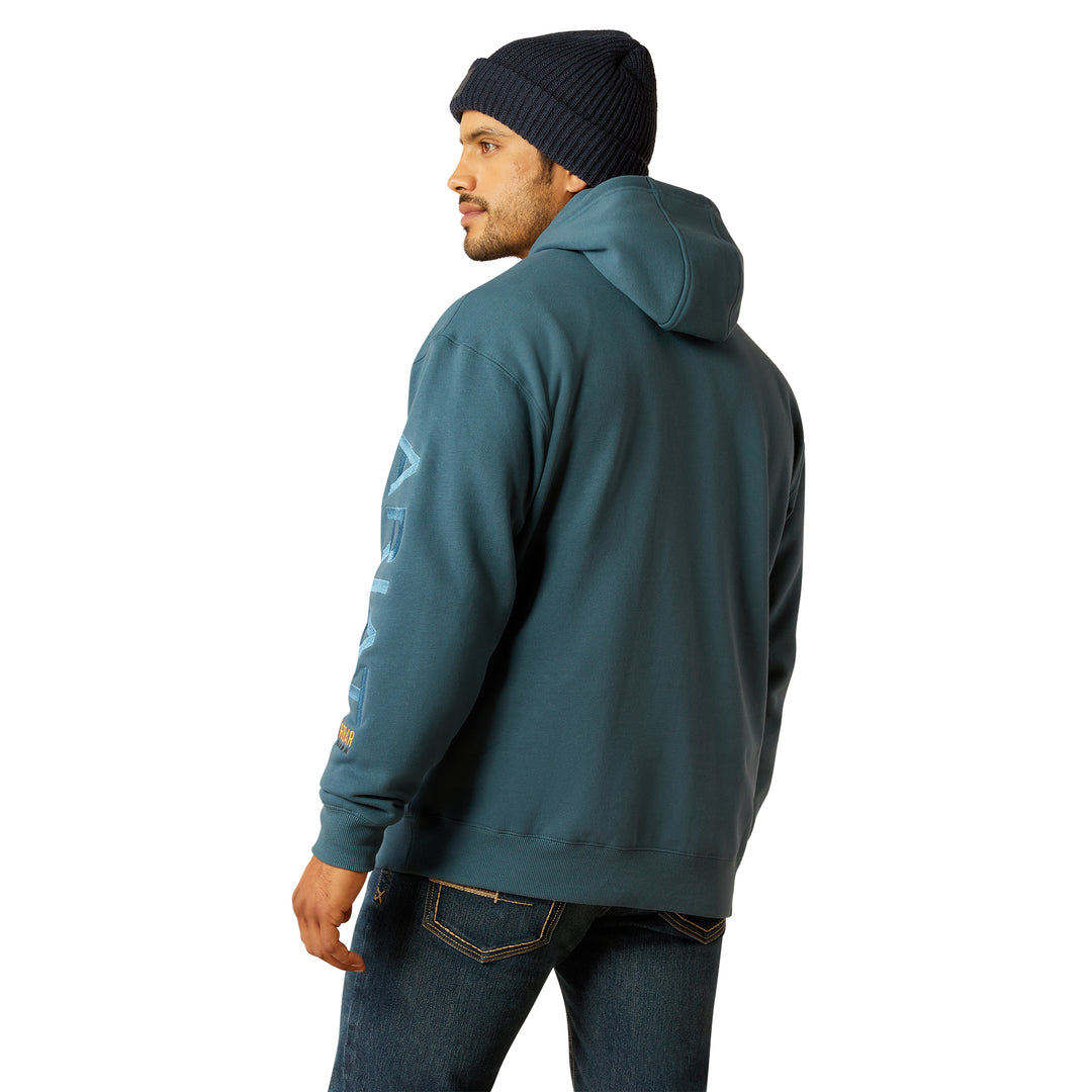 Ariat Mens Stargazer Blue Rebar Graphic Hoodie