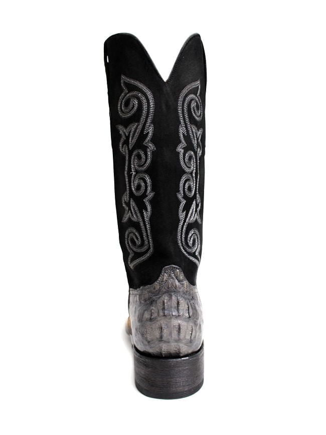 Black Jack Mens Caiman Smoke Grey Hornback Boots