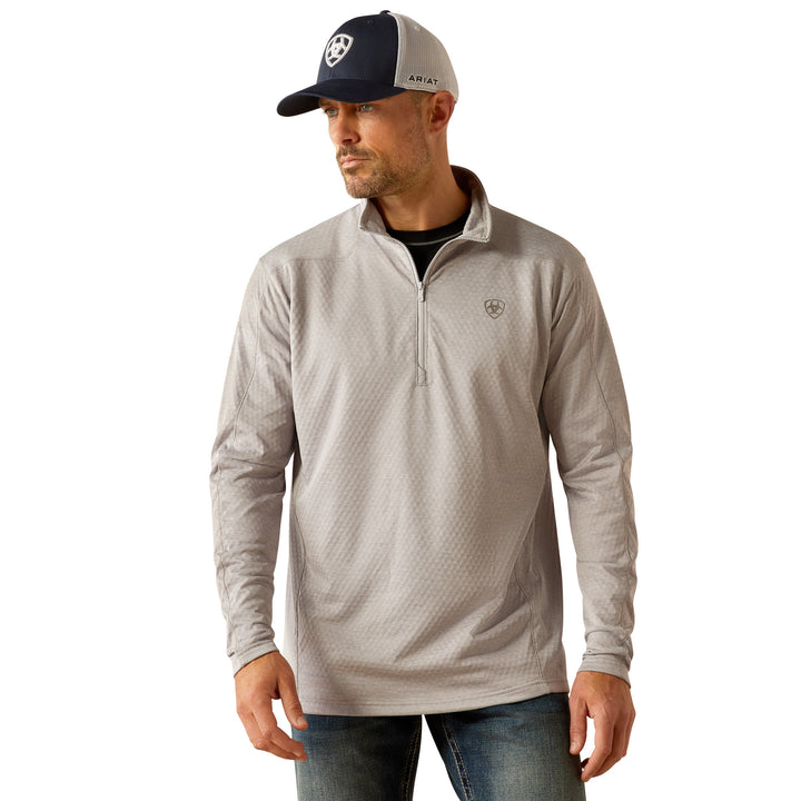 Ariat Mens Silver Hex Fleece 1/2 Zip Baselayer