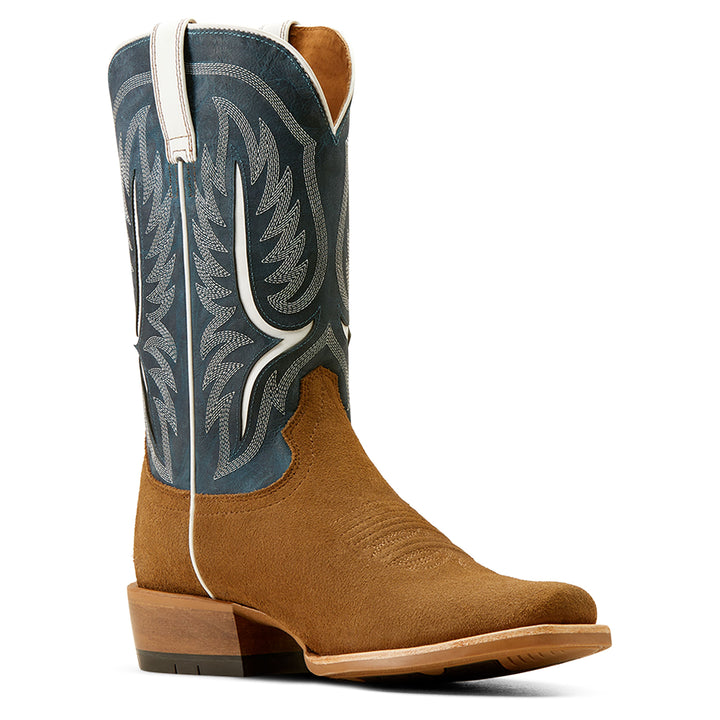 Ariat Mens Dijon Roughout Ocean Blue Stadtler Cowboy Boots