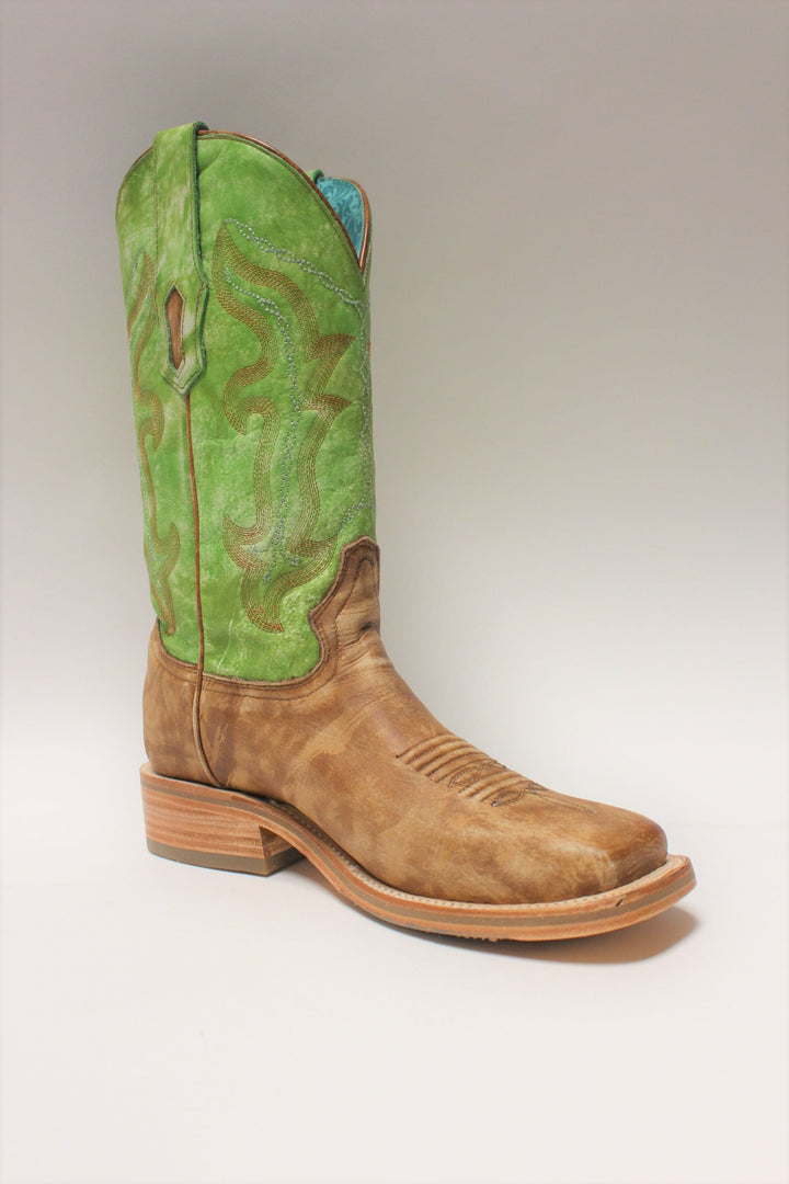 Ladies Corral Sand Green Embroidery Top Boots