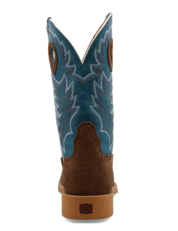 Twisted X Mens Tech Blue-Chocolate Work Boots