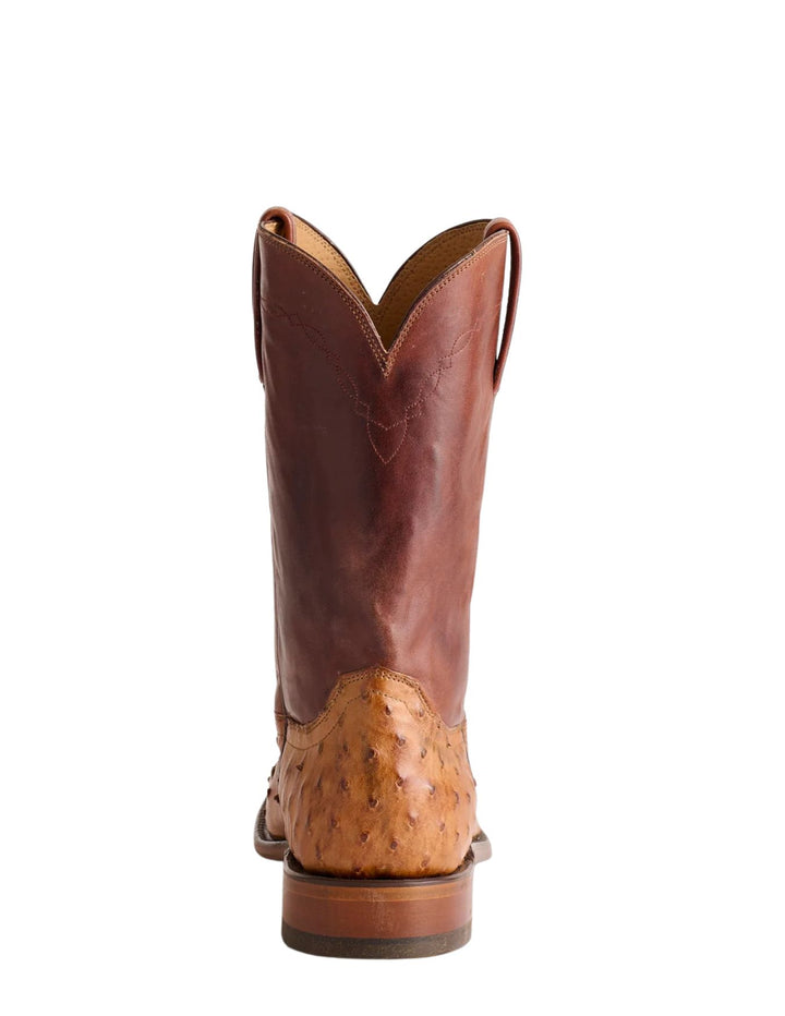 Mens Lucchese Burnished Barnwood Ostrich Roper