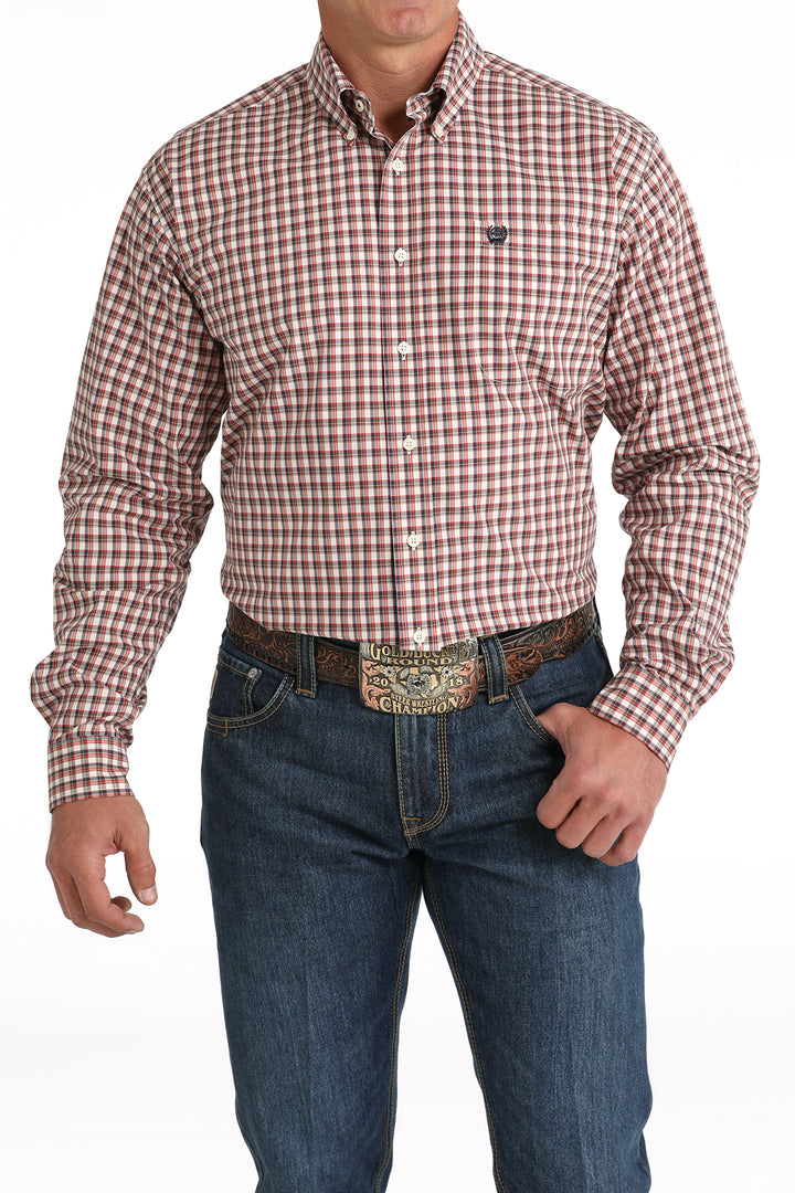 Cinch Mens Plaid Long Sleeve Shirt