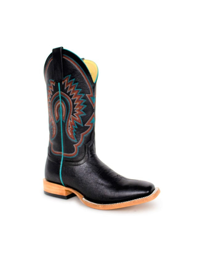 Macie Bean Womens Black Smooth Ostrich Boots