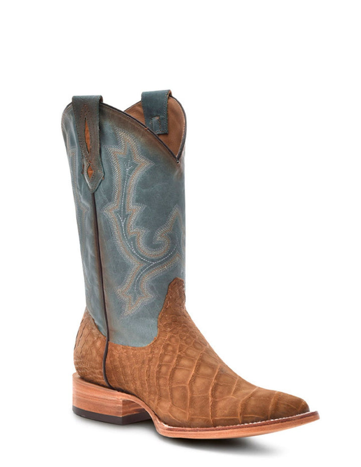 Corral Mens Saddle Blue Alligator Boots