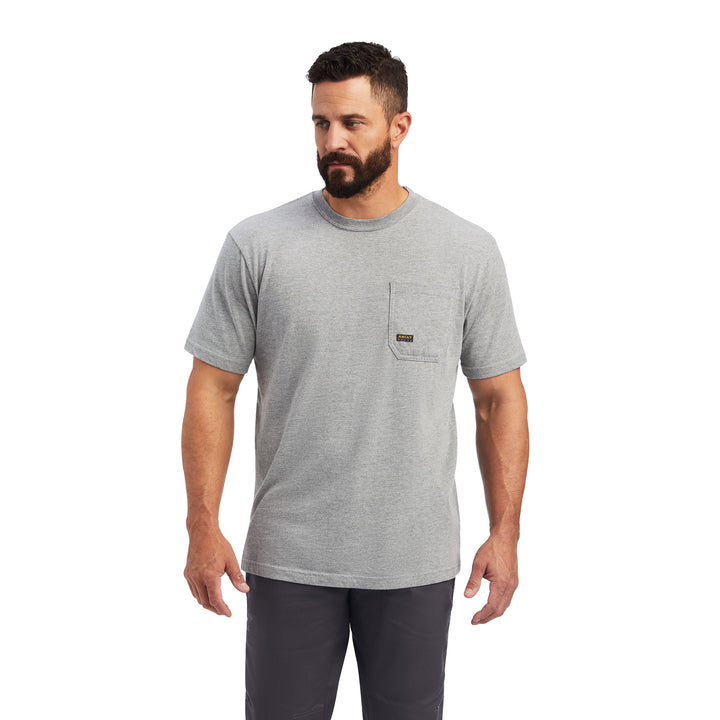 Ariat Mens Rebar Grey Short Sleeve Shirt