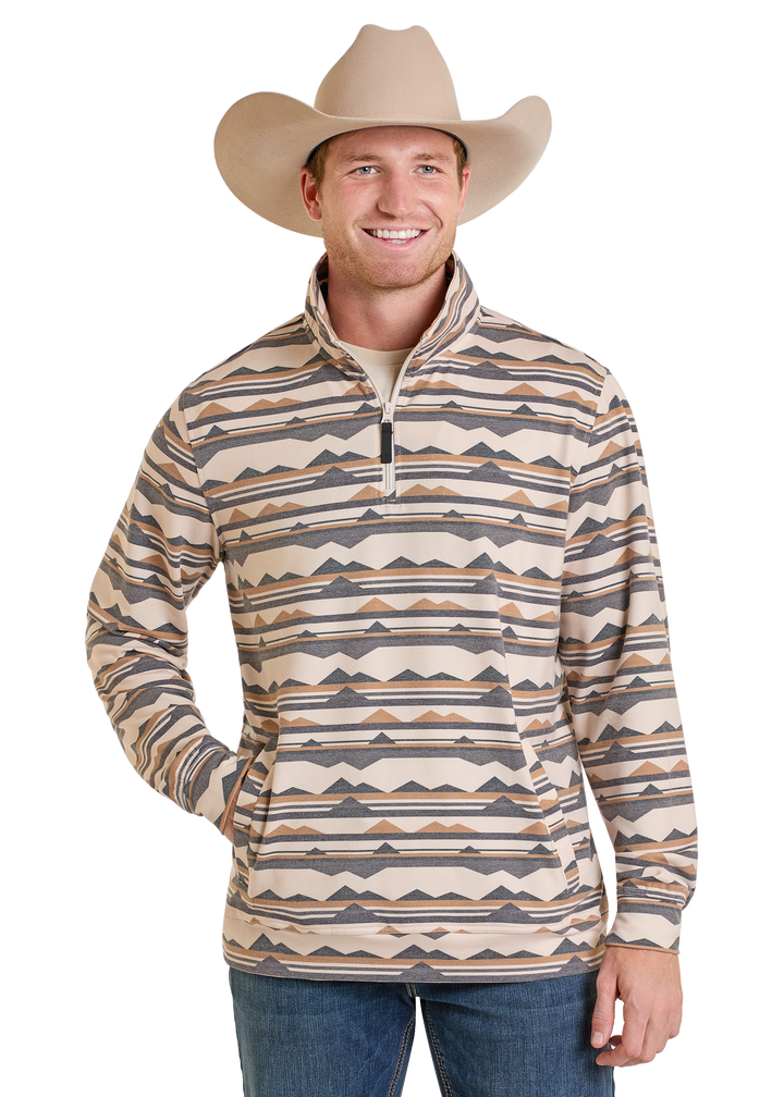 Panhandle Mens Abstract Printed Pullover