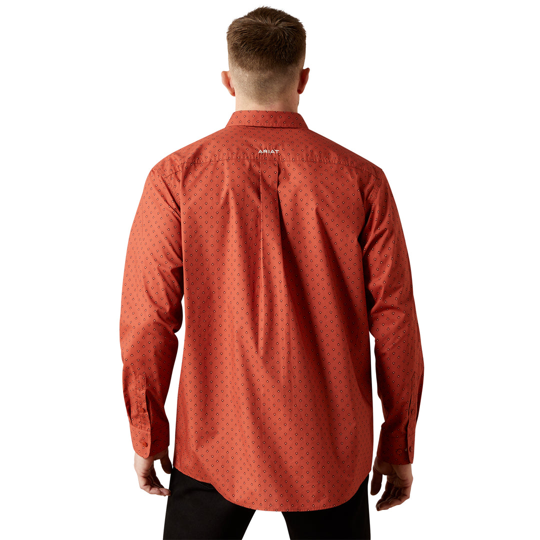 Ariat Mens Brick Red Team Porter Classic Fit Shirt