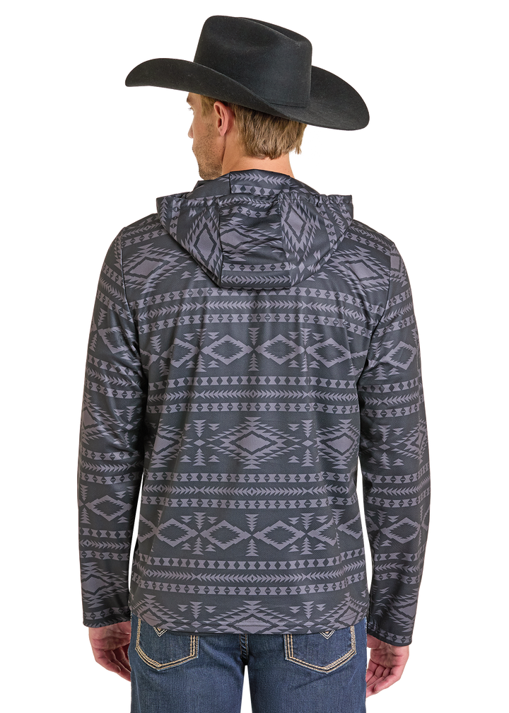 Panhandle Mens Aztec Performance Hoodie