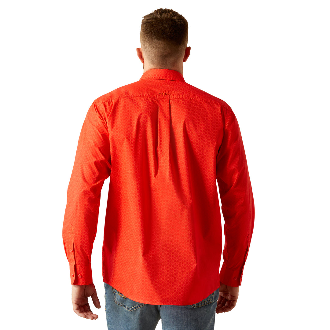 Ariat Mens Red Waylen Long Sleeve Shirt