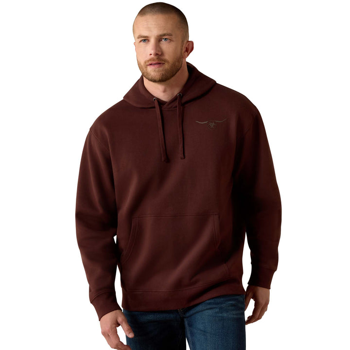 Ariat Mens Brown Shield Steerhead Hoodie