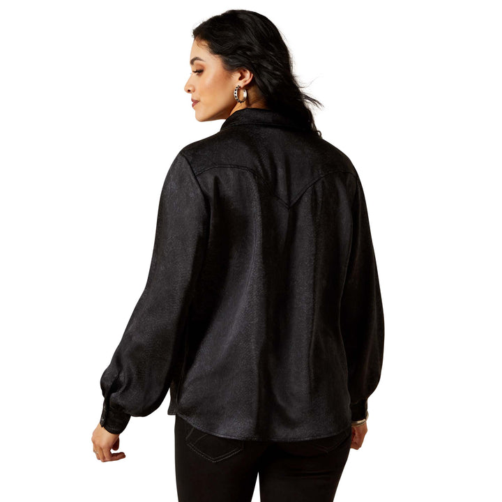 Ariat Womens Black Satin Jolie Shirt