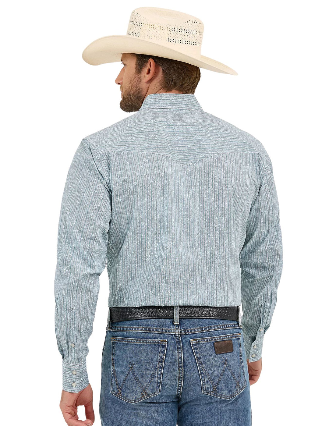 Wrangler Mens Advanced Comfort Long Sleeve Western Snap Shirt