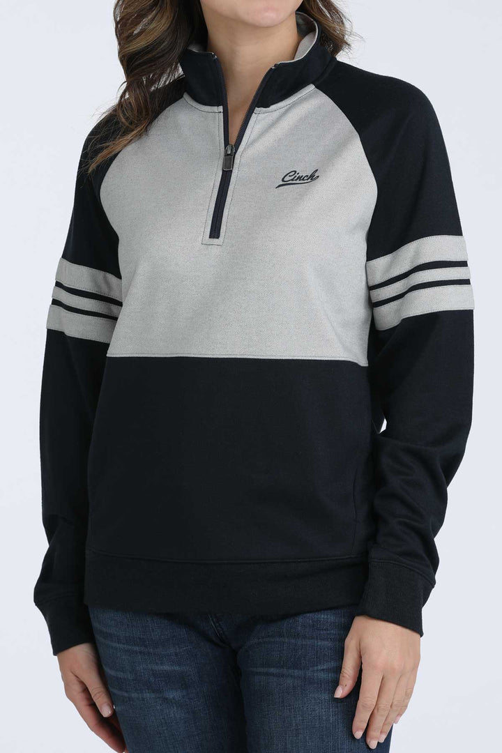 Cinch Womens Navy Quarter Zip Sweater