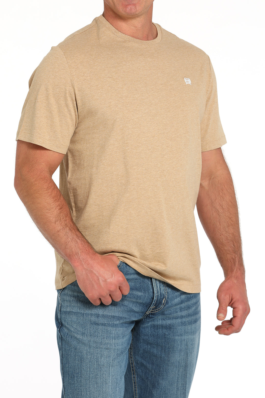 Cinch Mens Khaki Logo T-Shirt