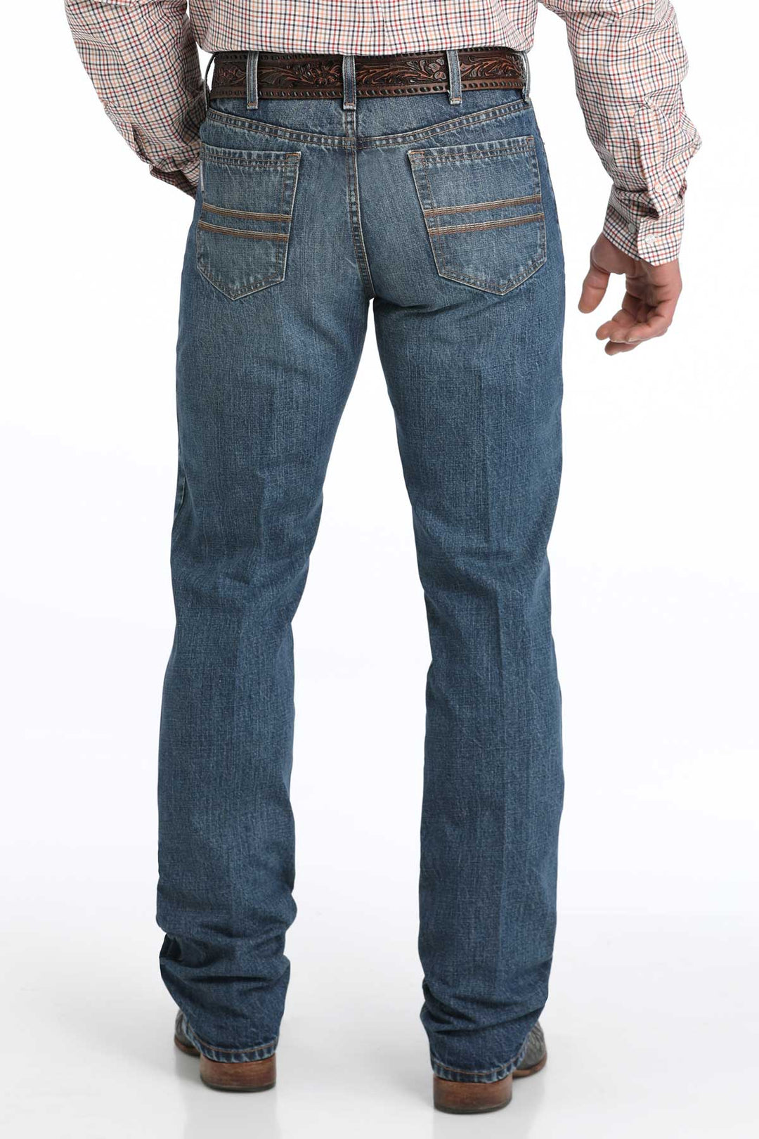 Cinch Mens Silver Label Slim Medium Stone Jeans