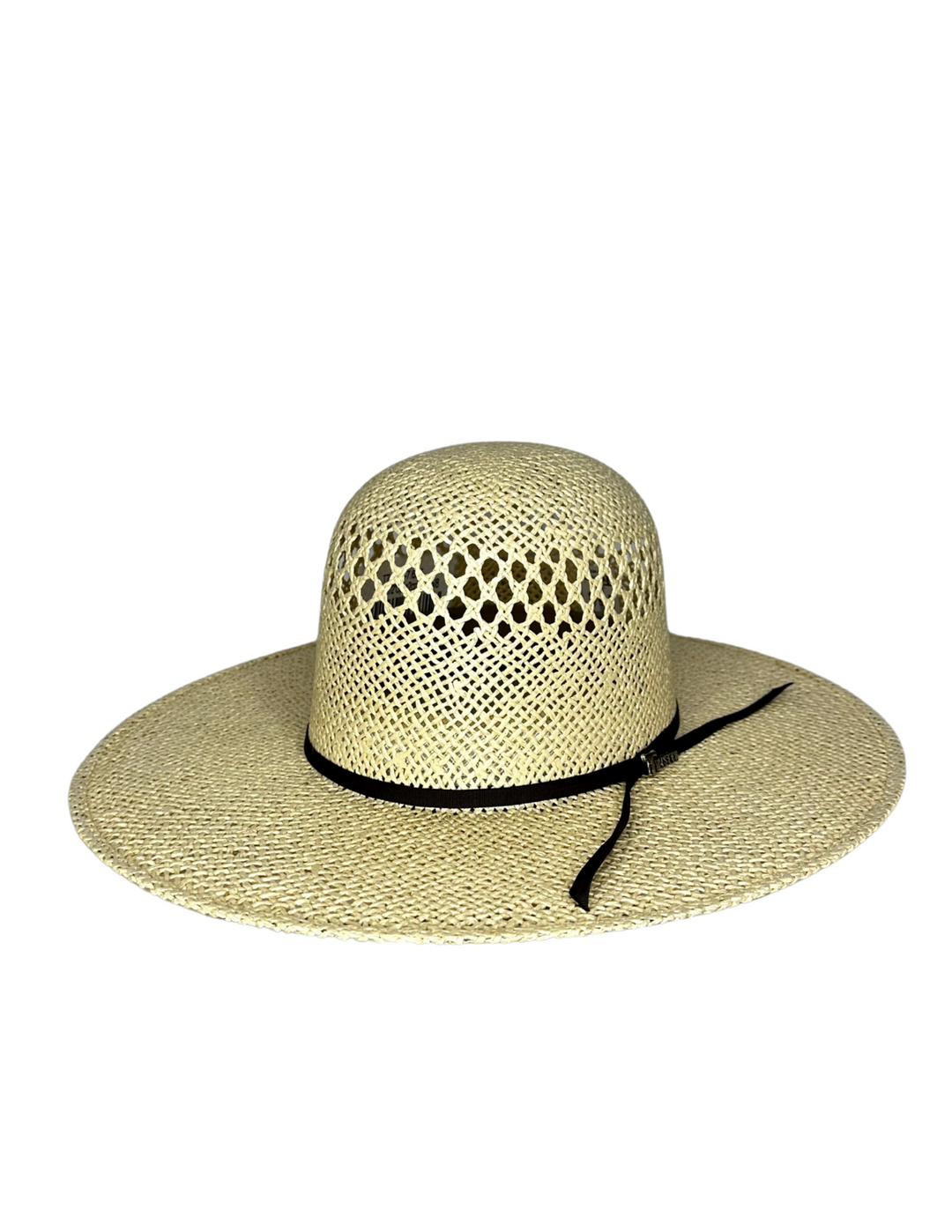 Twister Mens Jute Straw Open Crown Hat