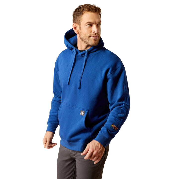 Ariat Mens Glacier Blue Rebar Graphic Hoodie