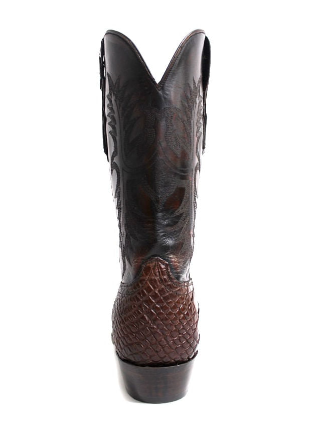 Black Jack Mens Chocolate Alligator Belly Boots