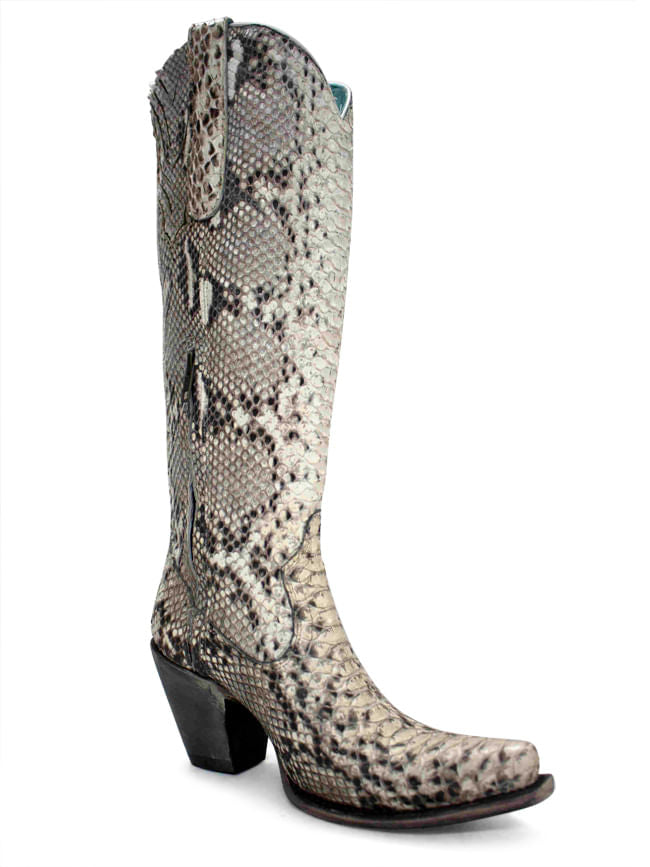 Ladies Corral Natural Python Tall Zipper