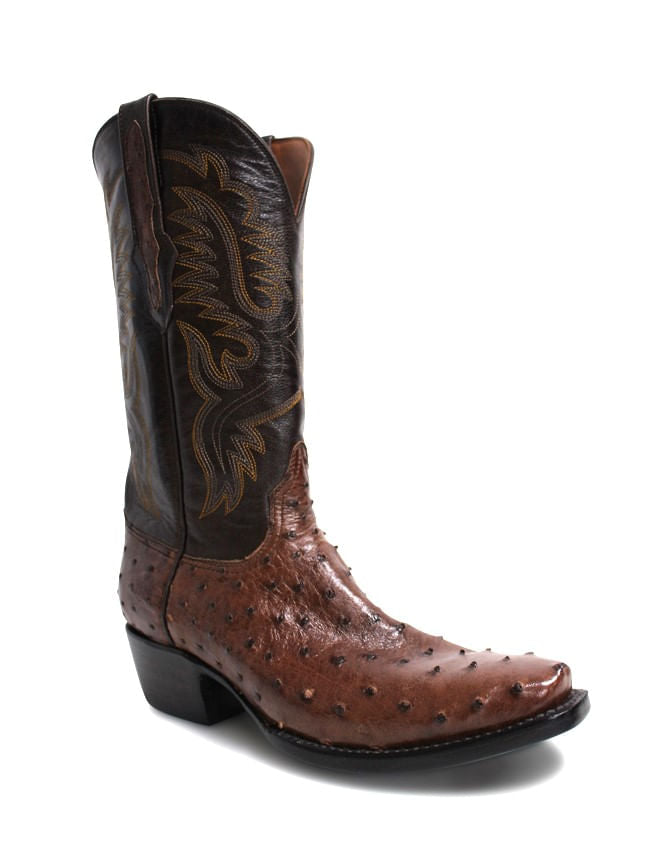 Black Jack Mens Kango Tobacco Full Quill Ostrich Boots