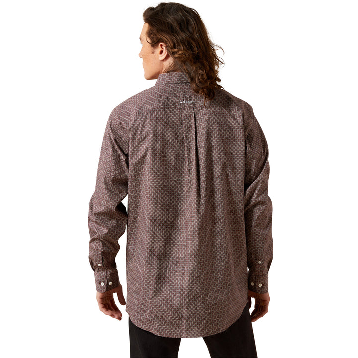 Ariat Mens Brown Wrinkle Free Arthur Classic Fit Shirt
