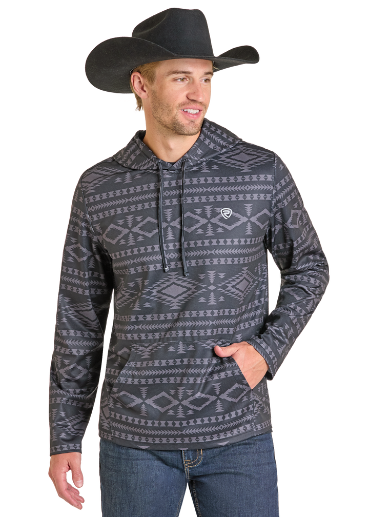 Panhandle Mens Aztec Performance Hoodie