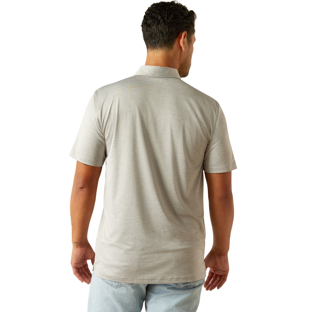 Ariat Mens Grey Charger 2.0 Fitted Polo