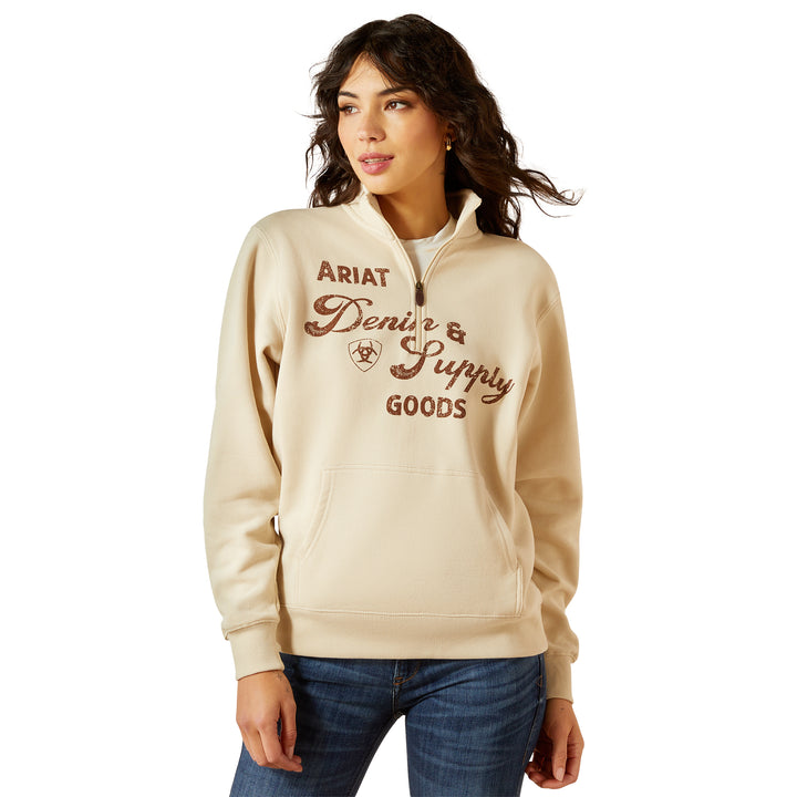 Ariat Womens Denim and Supply 1/2 Zip Sweatshirt