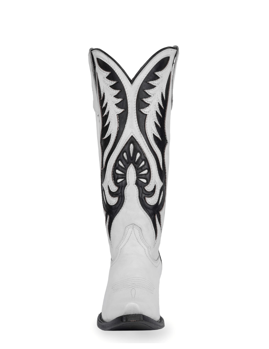 Corral Womens White Black Inlay Boots
