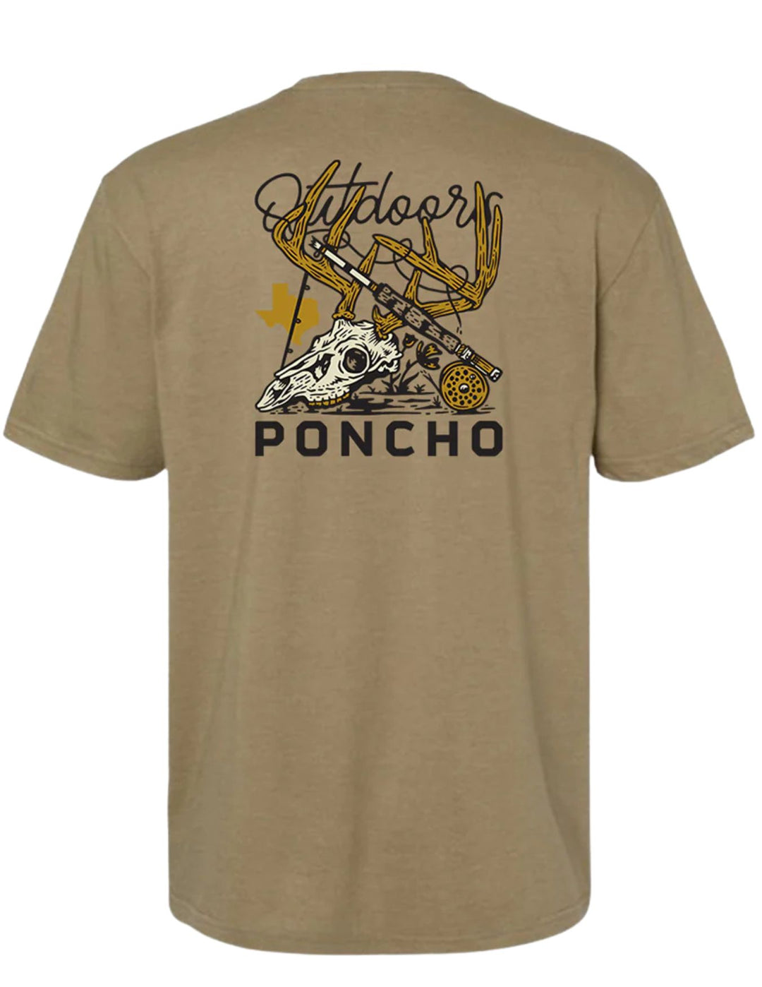 Poncho Mens Tan Buck T-Shirt