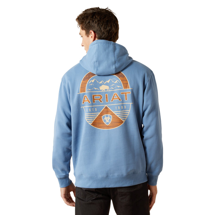 Ariat Mens Sun Valley Light Blue Hoodie