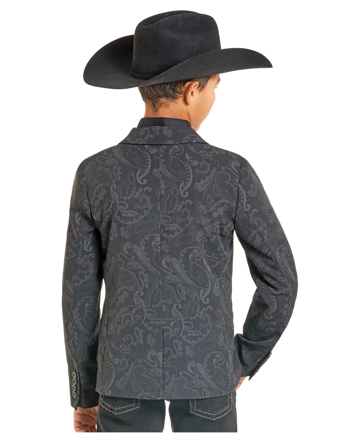 Panhandle Boys Black Paisley Sports Coat