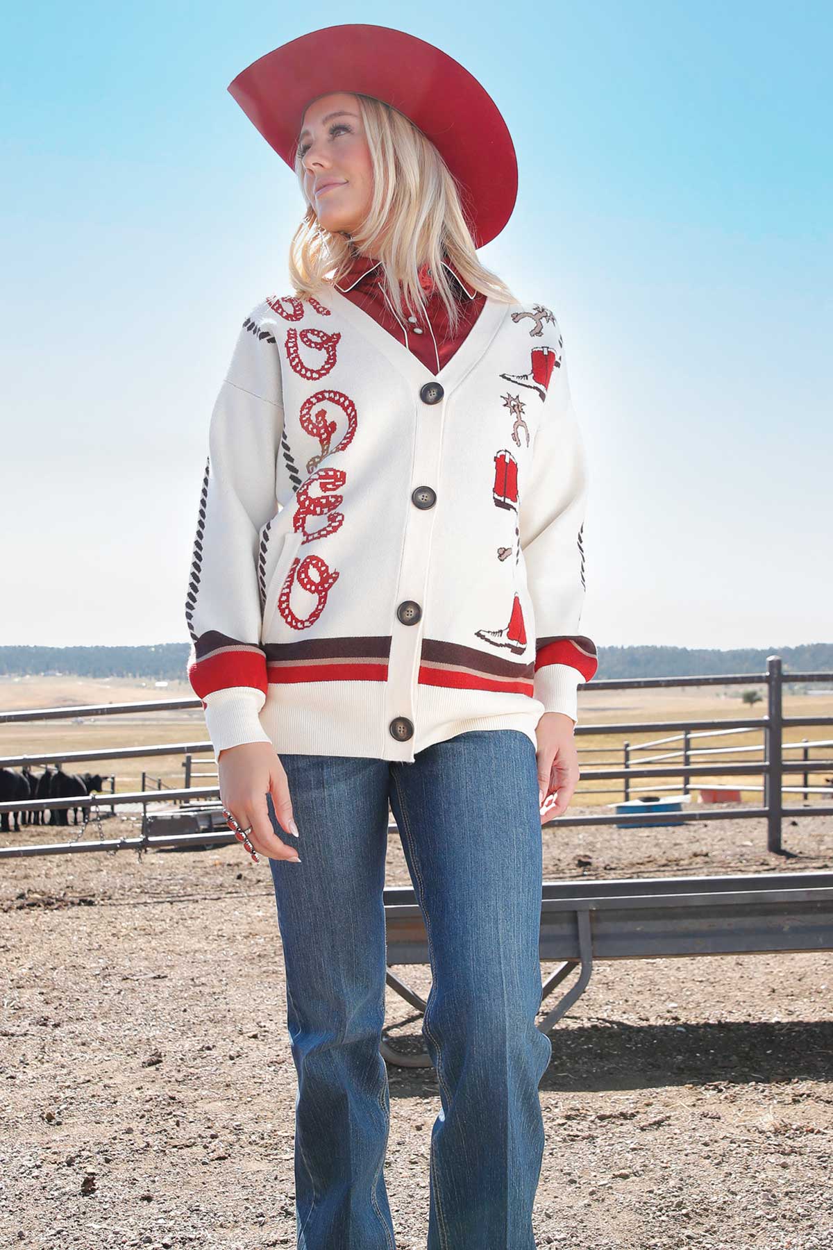 Cinch Womens Cream Rodeo Cardigan – Texas Boot Company