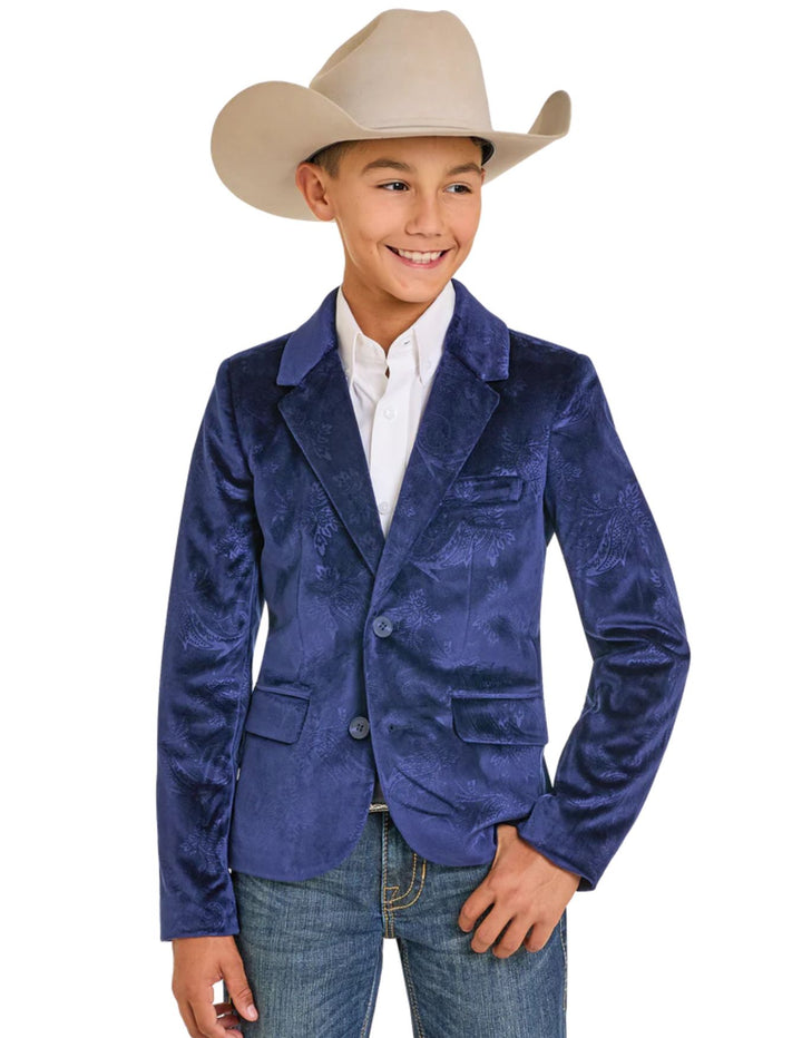 Panhandle Boys Navy Velvet Sportscoat