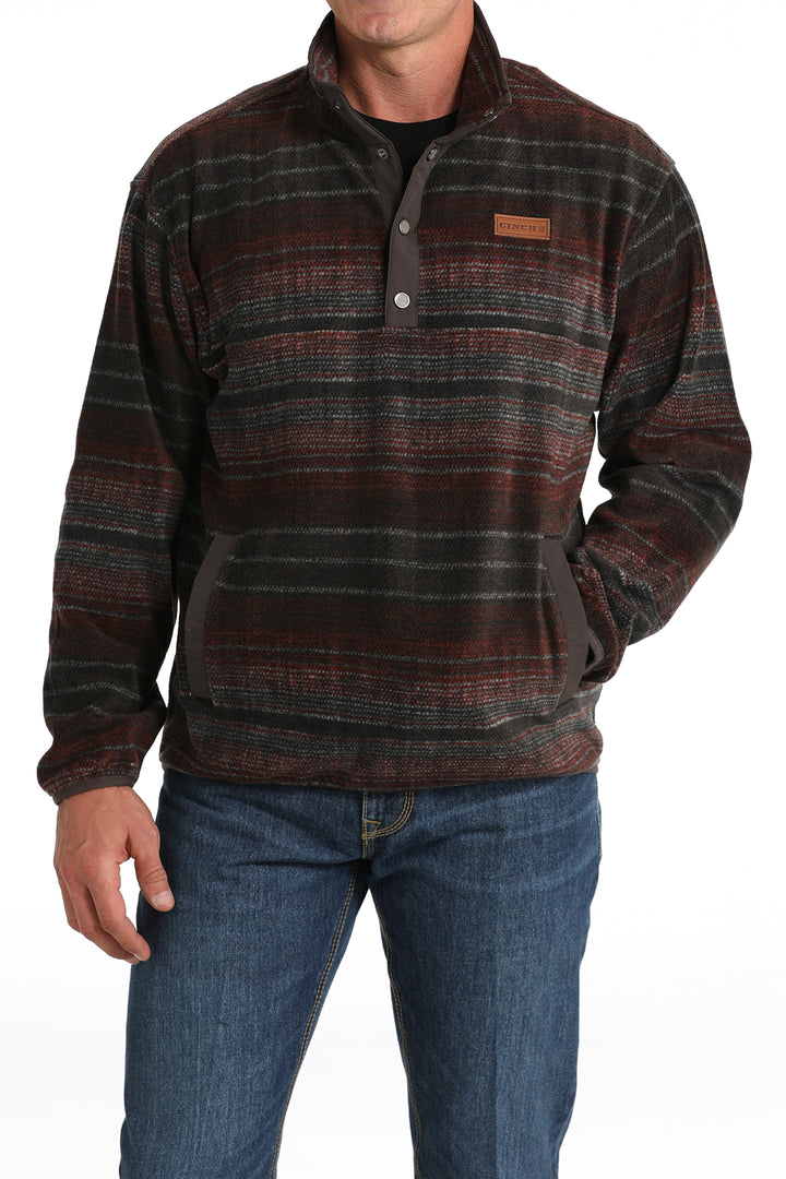 Cinch Mens Stripe Fleece Pullover