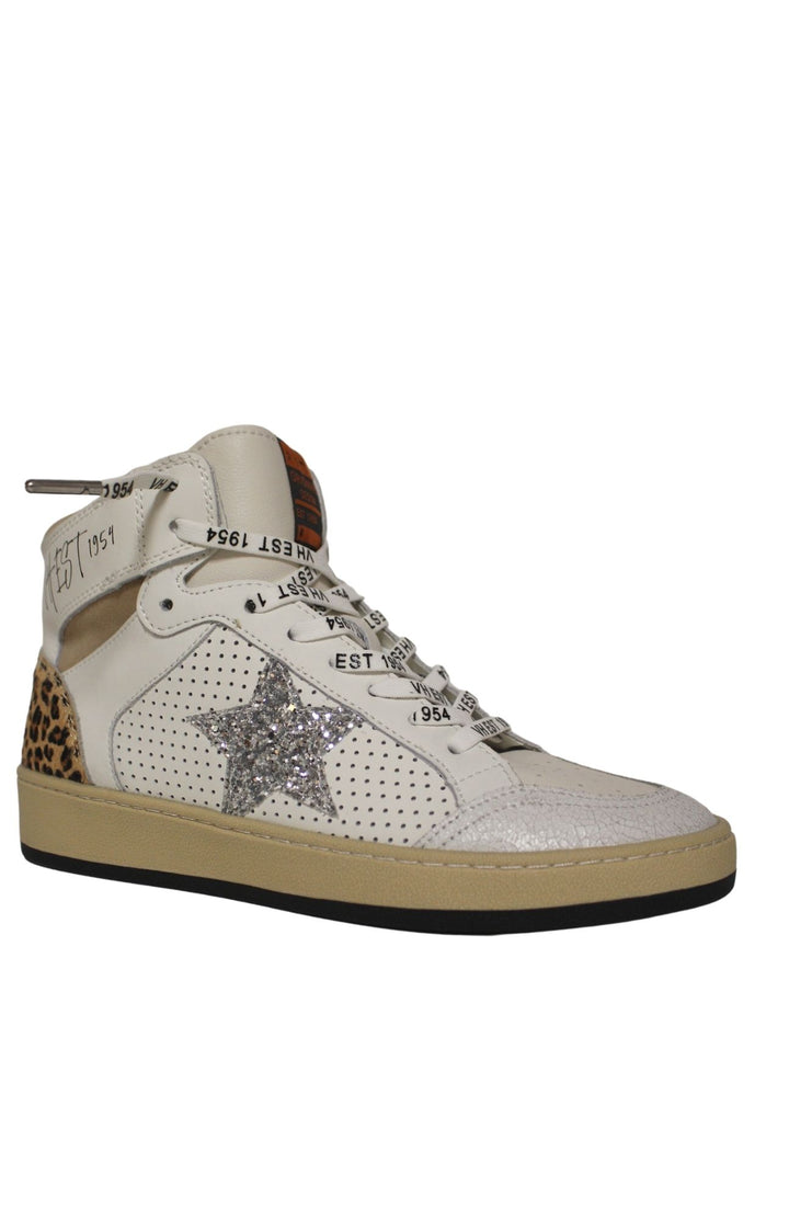 Vintage Havana Womens White Leopard High Top Casual Shoes