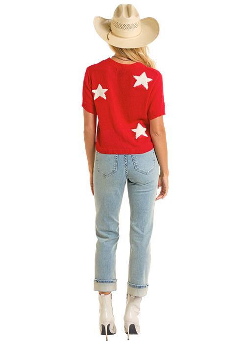 Panhandle Womens Red Star Sweater Tee