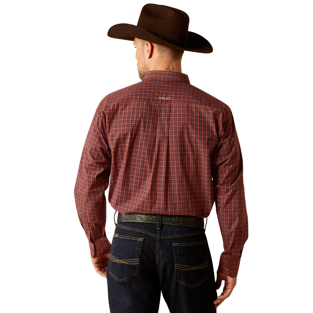 Ariat Mens Burgundy Pro Pavel Classic Fit Shirt