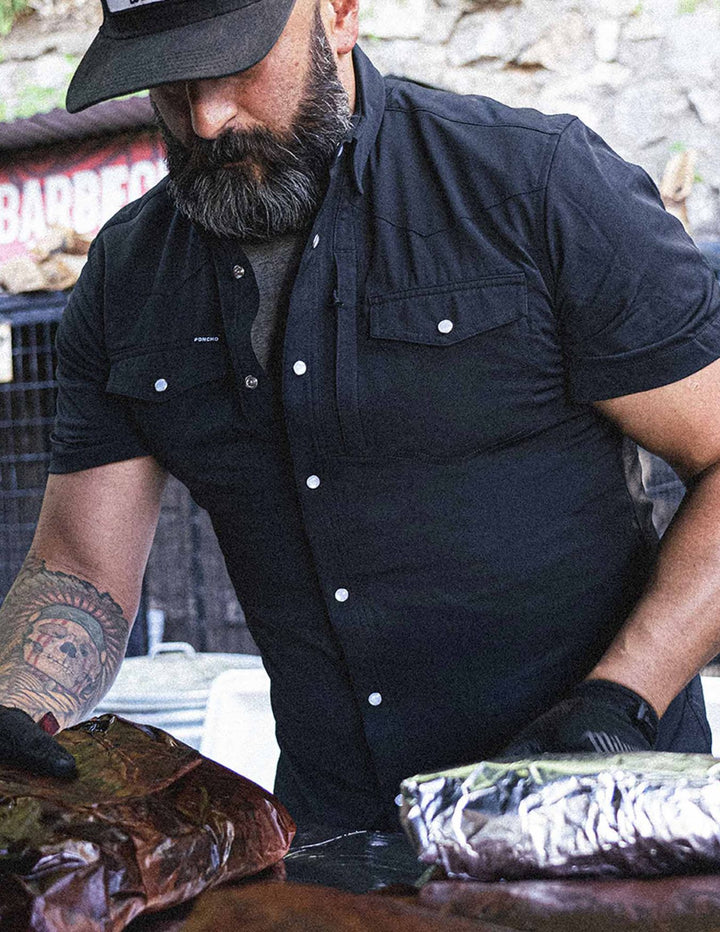 Poncho Mens The Bandera Short Sleeve Shirt