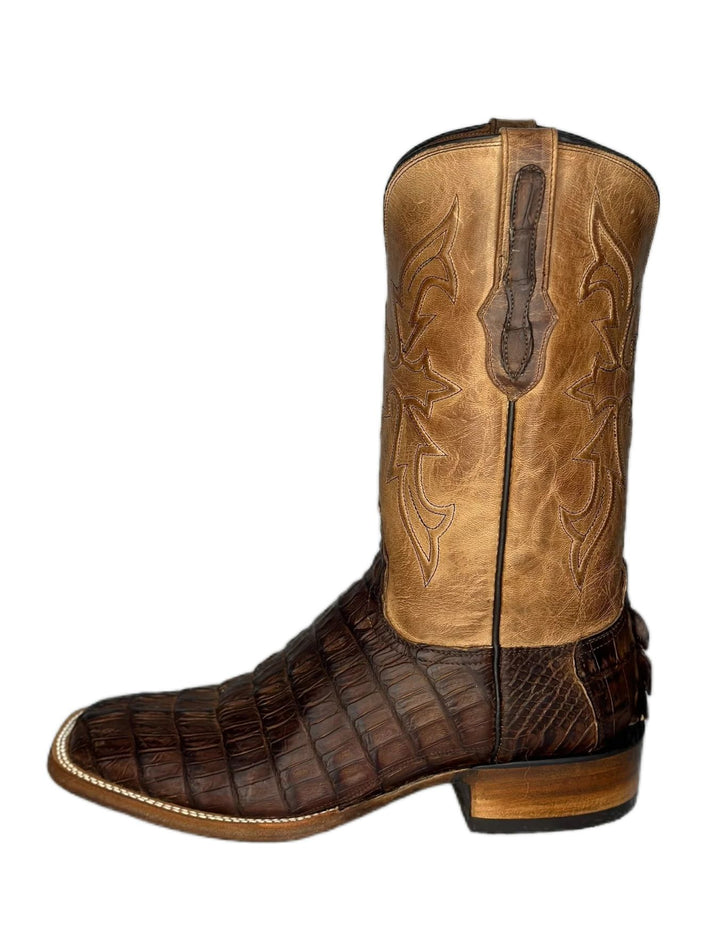 Black Jack Mens The Jack Burnished Brandy Caiman Tail Boots