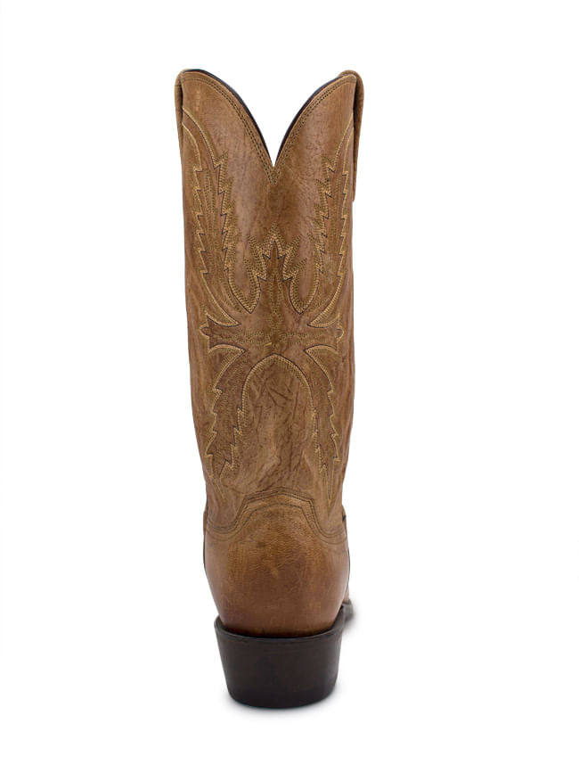 Mens Lucchese Tan Burnished Mad Dog Goat