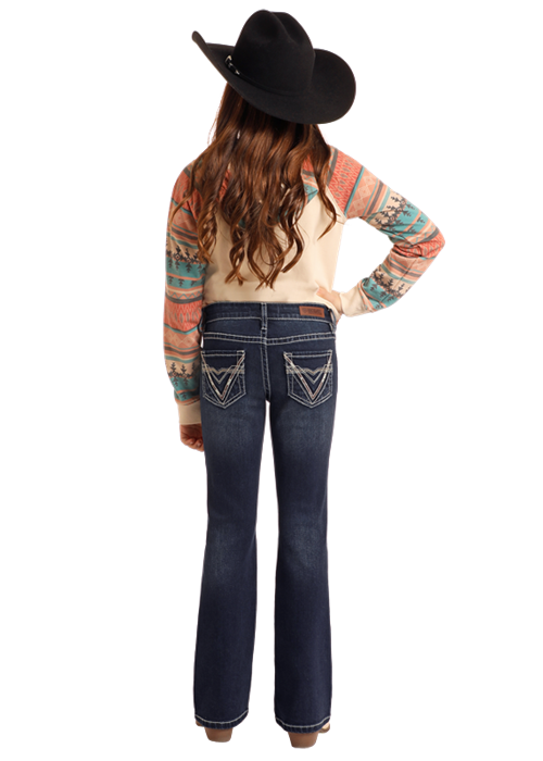 Panhandle Girls Dark Wash Bootcut Jeans