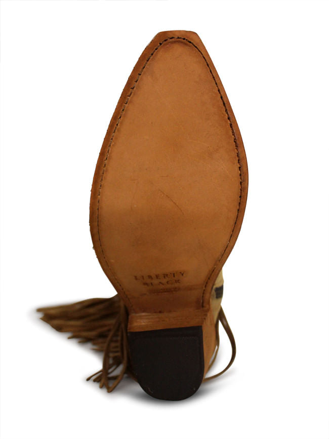 Liberty Black Womens Fringe Hueso Claro Boots