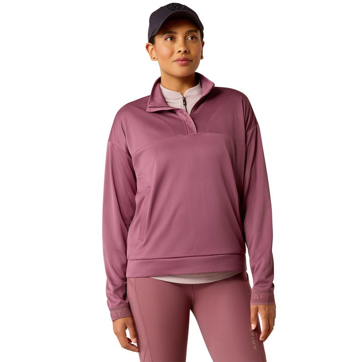 Ariat Womens Purple Breathe 1/2 Zip Sweatshirt