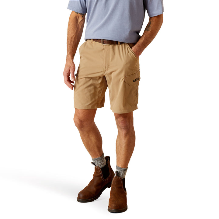 Ariat Mens Khaki Rebar WorkFlow Ultralight Shorts